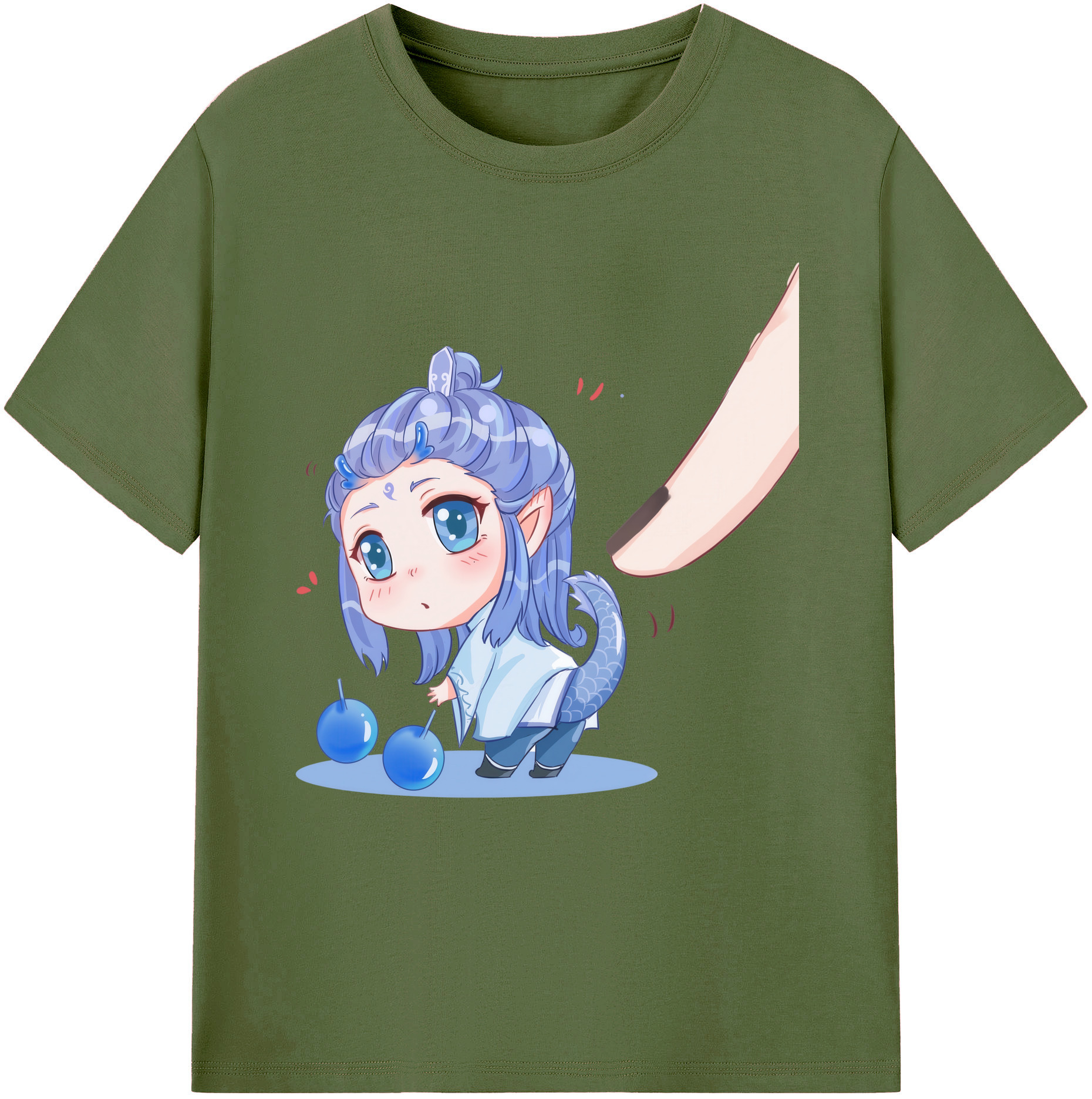 （画像用） Ne Zha 2 ナタ 魔童の大暴れ 綿100％半袖Tシャツ（フロントプリント）